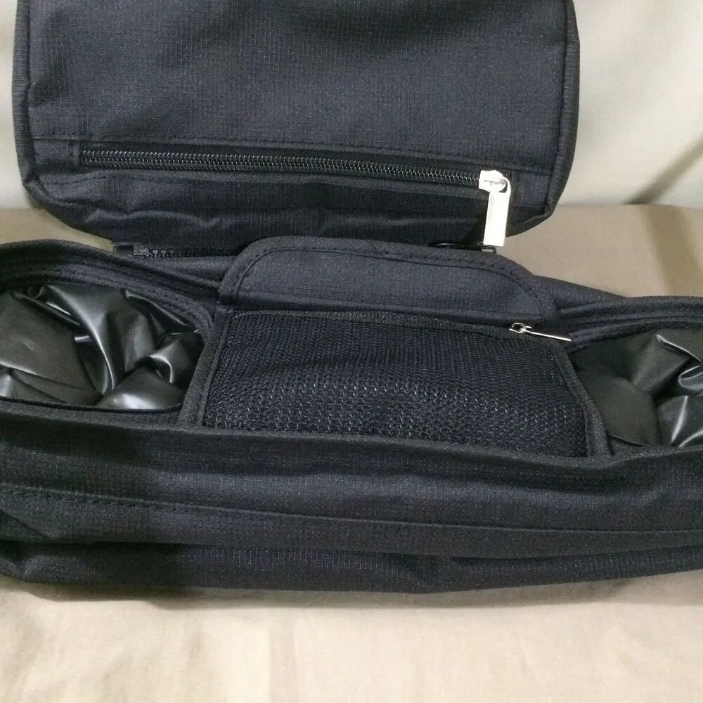 NEW Universal Stroller Organizer Bag Black Insulated Cup Holders Phone Pocket